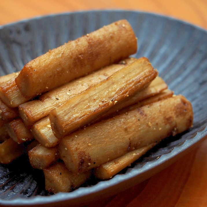 簡単おつまみ！ごぼうの山椒粉炒め